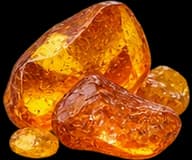 Amber resin representing the amber accord